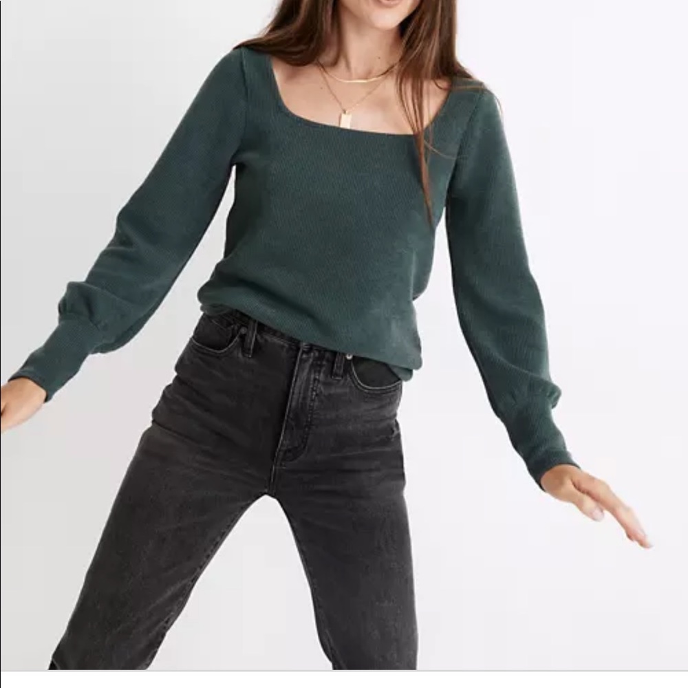 Madewell Ottoman Square Neck Top